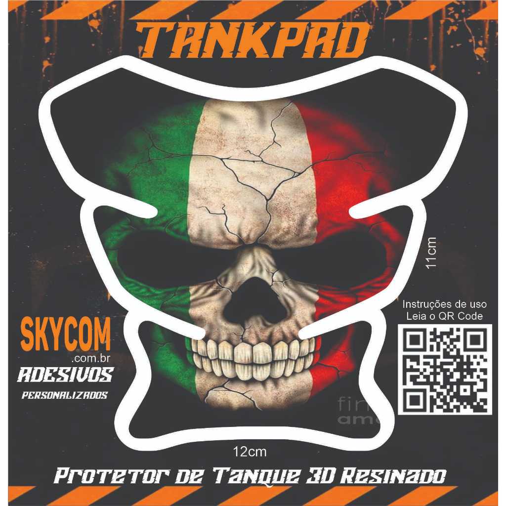 BIKE-label Tankpad Adesivo Per Moto Catrina Tattoo - Protezione Serbatoio Dia De Los Muertos, Resistente A Graffi E Agenti Atmosferici, Made In Germany