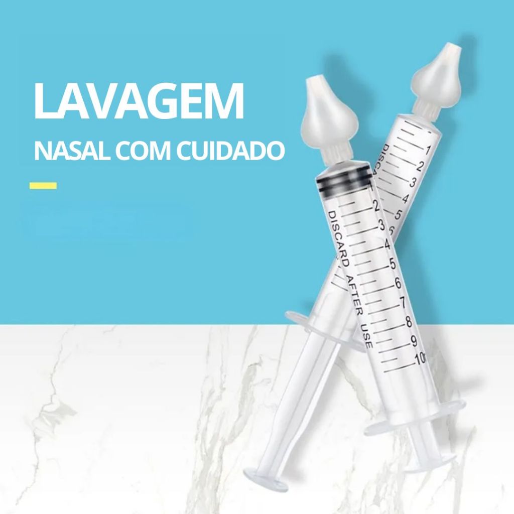 Seringa Para Lavar o Nariz Infanil Bebê Aduldo Lavagem Nasal | Shopee ...