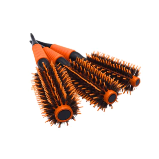 Kit 3 Escovas Redonda Profissional Umi com Cerdas 100% Naturais de Javali Para Escovação de Cabelo