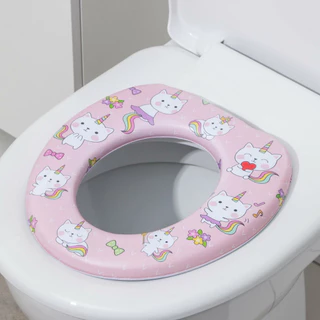 Assento redutor vaso sanitário infantil almofadado macio desfralde divertido