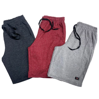 Kit 2 Shorts Moletom Masculino Premium Bermuda de Treino Algodão