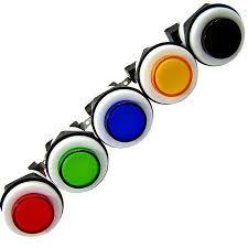 1X Chaves Push Button PBS-29 Para Arcade Jukebox Fliperama Disponível em 5 cores: Azul​, Amarelo, Verde, Vermelho