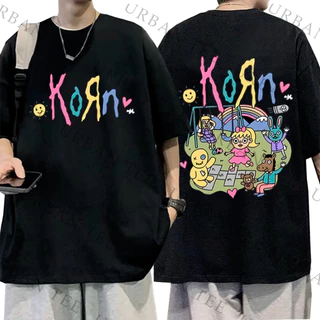 Camiseta Basica Algodao Banda Korn Solomon Cute Tour Cute Rock n Roll Unissex