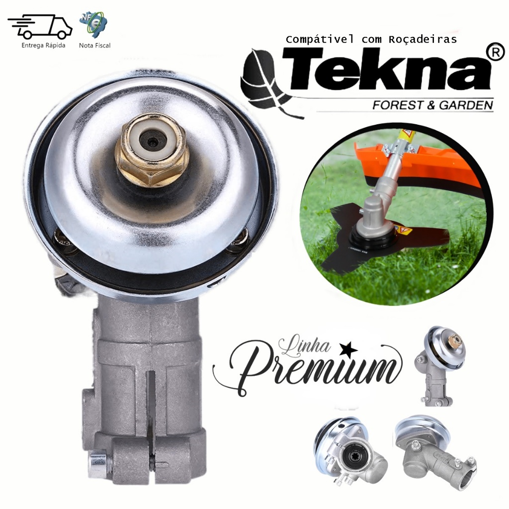 Caixa Transmissâo Ponteira P/ Roçadeira Tekna RL430, RL430XS, RL520XS -  Tubo 28mm eixo 9 Estrias | Shopee Brasil