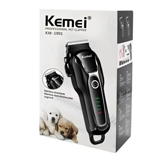 Maquina Tosa Cães E Gatos kemei pet Profissional aparador de pelos pets original kemei 1991 - 100/220v bivolt