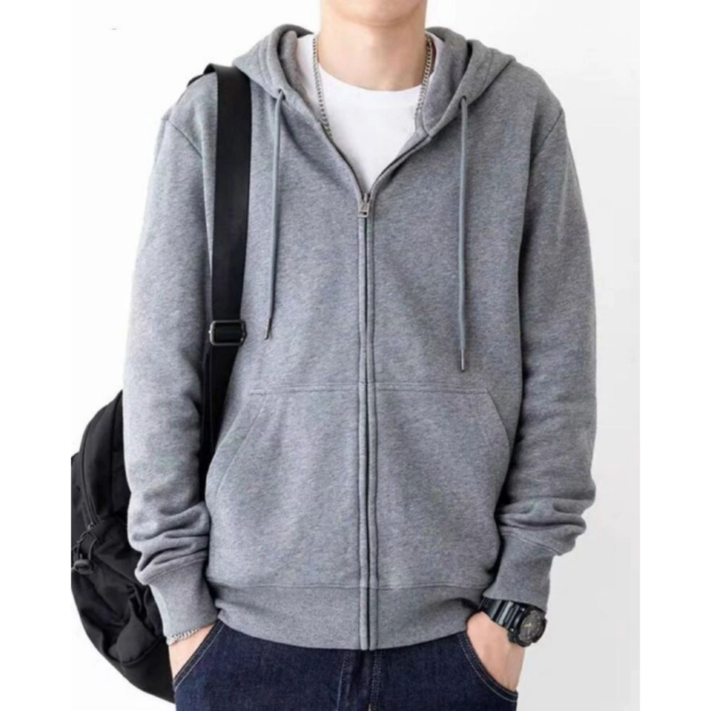 Blusa Moletom Masculino Forrado Com Ziper Capuz E Bolsos Shopee Brasil