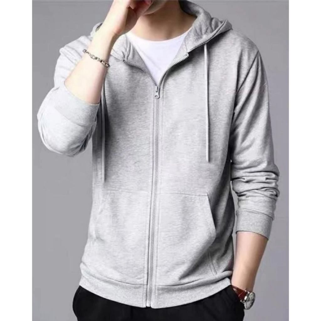 Blusa Moletom Masculino Forrado Com Ziper Capuz E Bolsos Shopee Brasil