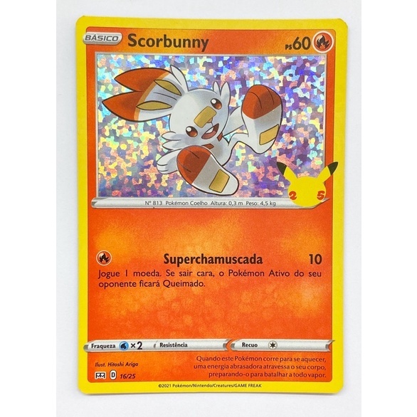 Sunny Brinquedos Pkw - Game Ataque Surpresa) Scorbunny W/Poke Ball - W1, 2,  Multicor