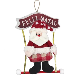 Guirlanda Enfeite Boneco Natalino Papai Noel Feliz Natal