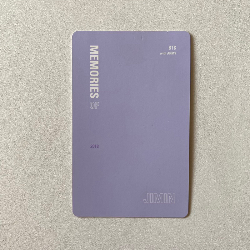 RARO] Photocard Jimin BTS Memories 2018 Bluray - Oficial