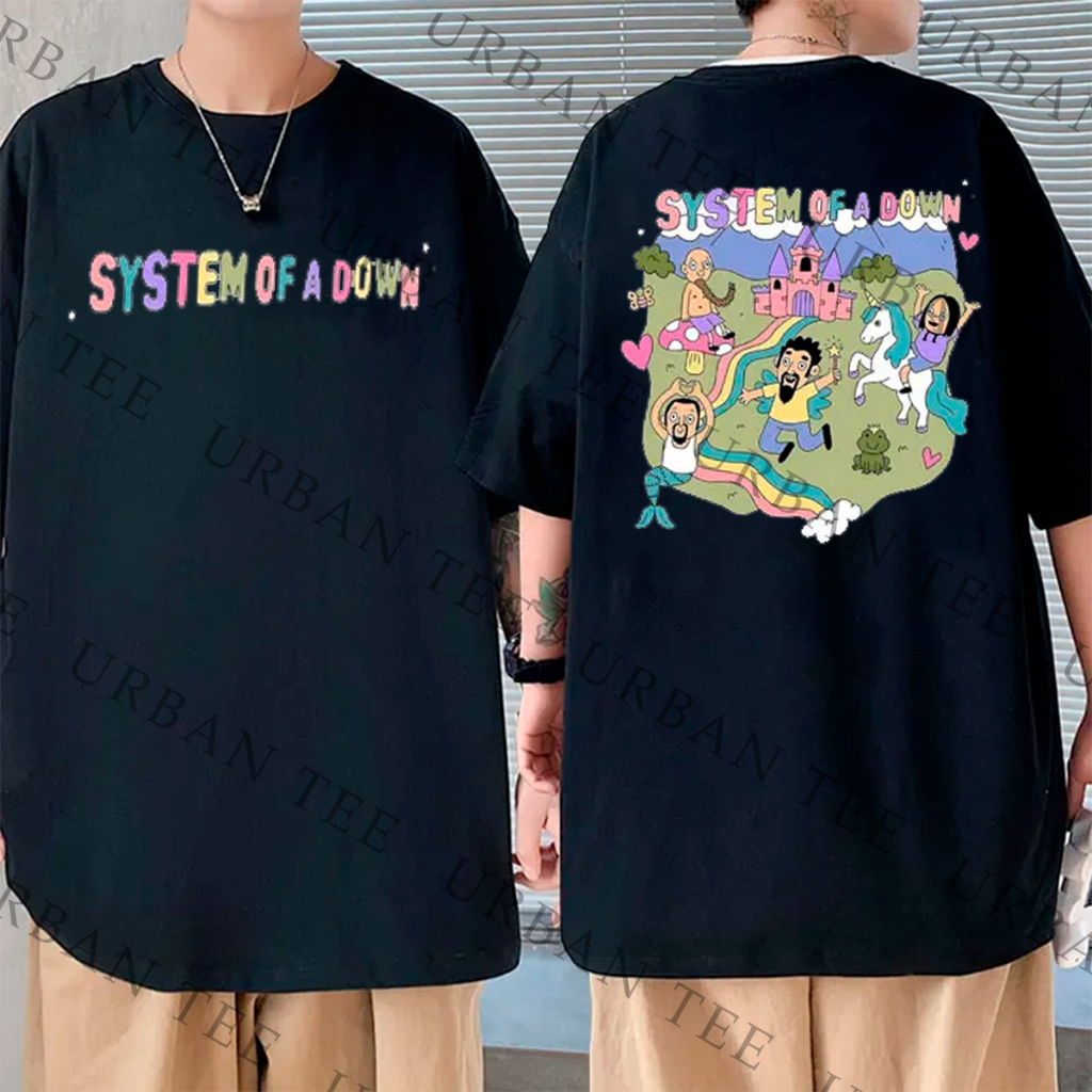 Camiseta Basica Algodao Banda System Of Down Solomon Cute Frente Costa Rock N Roll unissex