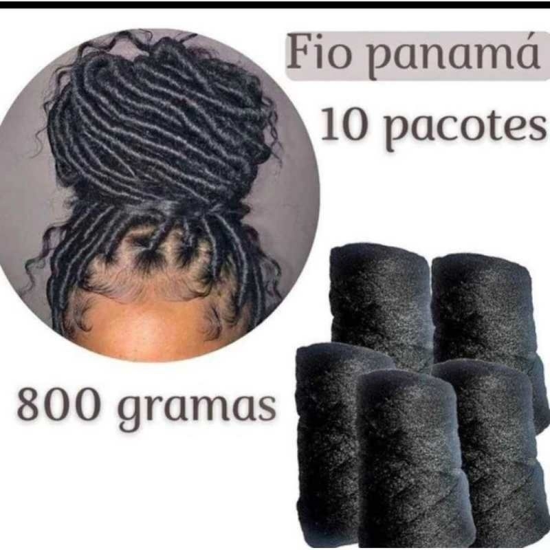 KIT 10pcs Fio Panamá importado para Tranças Box Braids, dreadas 800g ...