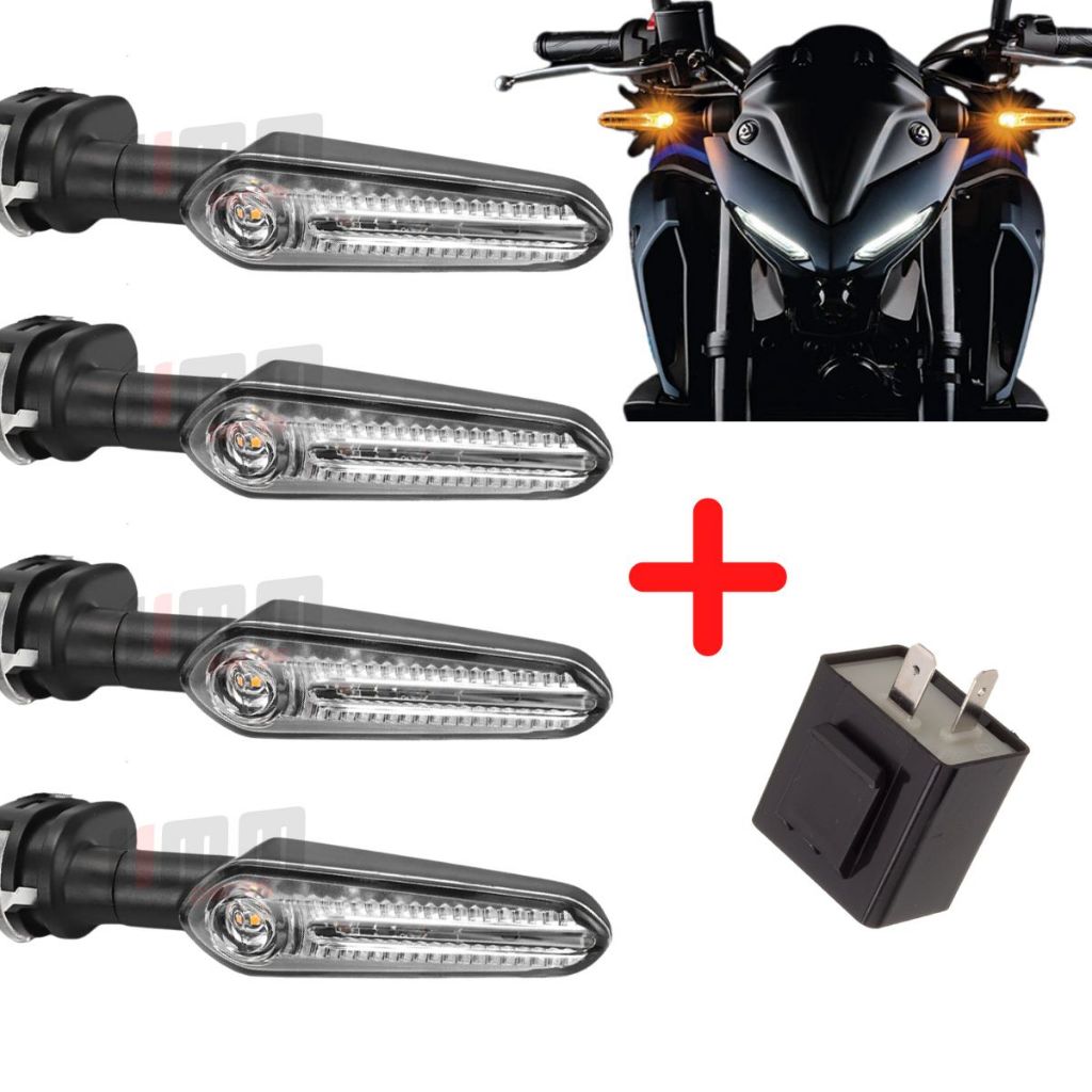 Kit 4 Setas LED modelo original Yamaha + Rele XTZ 125 150 CROSSER