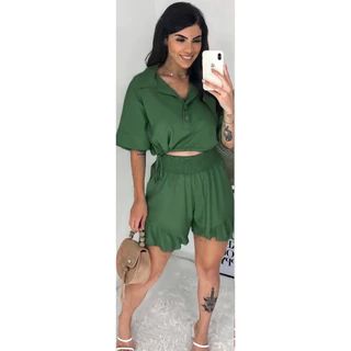 Conjunto Feminino Shorts e Blusa Duna