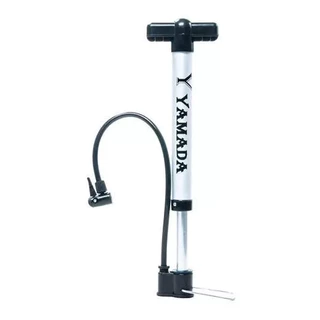Bomba De Ar Yamada Alumínio 30cm Tipo Oficina Bicicleta Bike Cor Prata