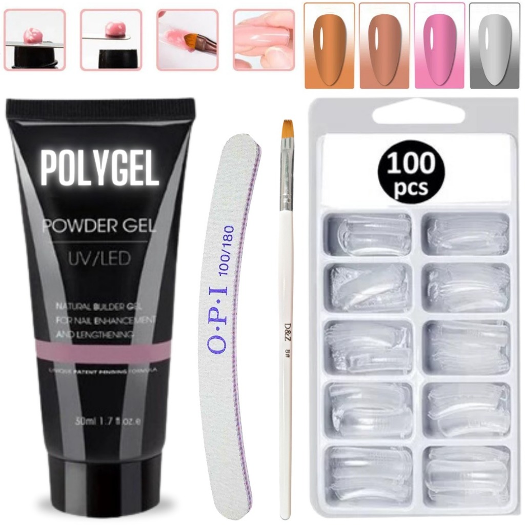 Kit Polygel Poligel Alongamento Molde F1 Unhas Super Promoção - ENVIO IMEDIATO