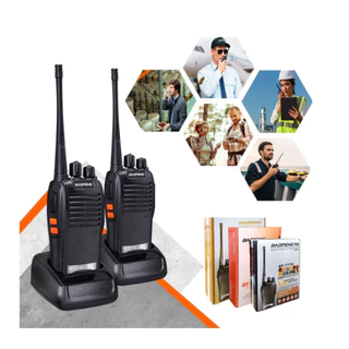 kit 2 rádios comunicador baofeng Alcance 12 Km 16 Canais BF 777S Profissional recarregável segurança