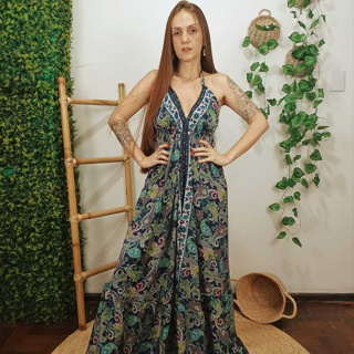 Vestidos de best sale lenço de seda