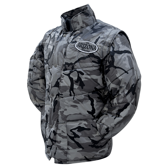 JAQUETA MOTOQUEIRO ARIZONA RACING CAMUFLADA CINZA 3G E 4G