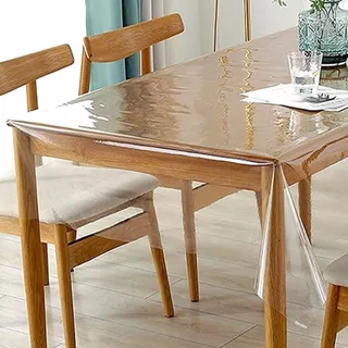 Toalha Protetor de Mesa PVC Grosso 0,20mm Plástico Transparente Flexível