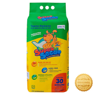 Tapete Higiênico Super Secão Petix 80cm x 60cm - 30 unidades