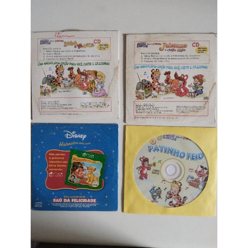 Kit Com 4 Cds Silvio Santos Narrando Historinhas E Canções