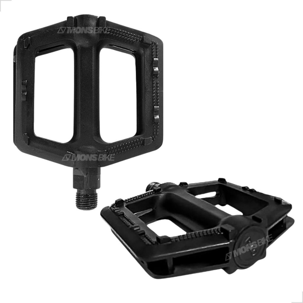 Pedal Bike Mtb Plataforma Nylon Rosca Grossa 9/16 Preto