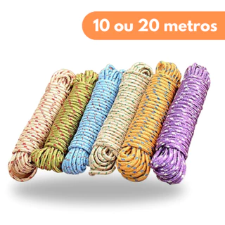 KIt 1 e 2 Corda Multiuso Varal Amarrar 10 ou 20 Metros Grossa Automotiva Carro
