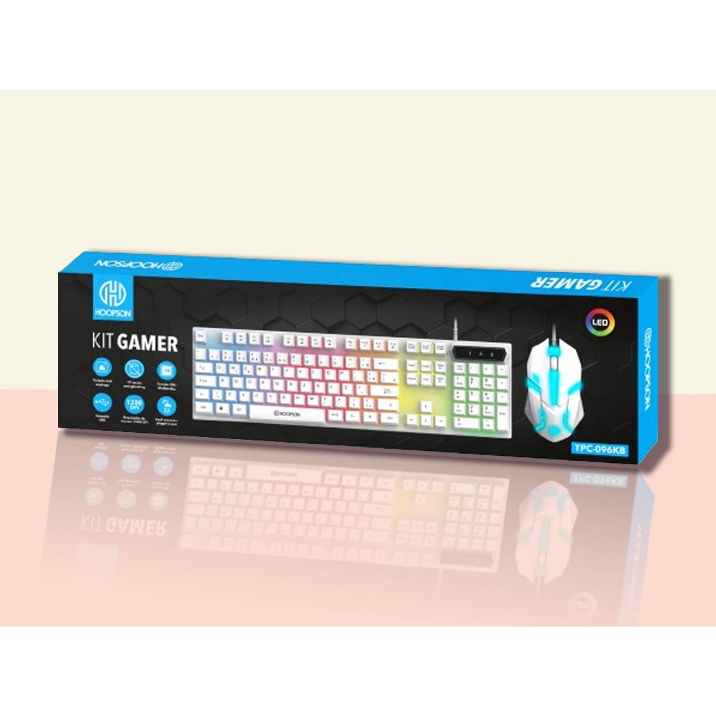 Teclado Mouse Gamer USB Wired Gamer Gaming Keyboard Mouse Kit RGB LED