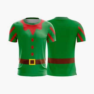 Camiseta Verde Papai Noel Personalizada Tematica Natal Festa Familia DryFit Sport