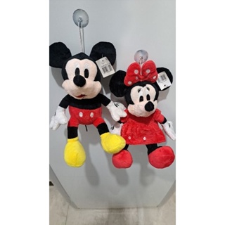 Kit Minnie Vermelha + Mickey mede 28 cm Musical Pelúcias de qualidade Promocional de Natal