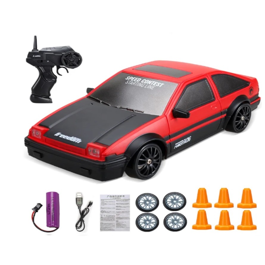 Carro de Controle Remoto Drift Faróis Led e 2 Tipos de Rodas | Shopee
