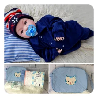 Bebê Tipo Reborn Menino Príncipe Com Lindos Acessórios 45cm + Bolsa