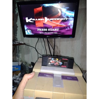 Super Nintendo com 2 Fitas Kiler Instinct e Power Rangers