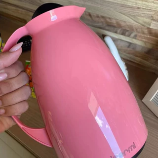 Garrafa Térmica 650ml Rosa c/ Alça Moderna Florença Unitermi p/ Café Leite Chá Mate Tereré Bebidas Quente ou Gelado