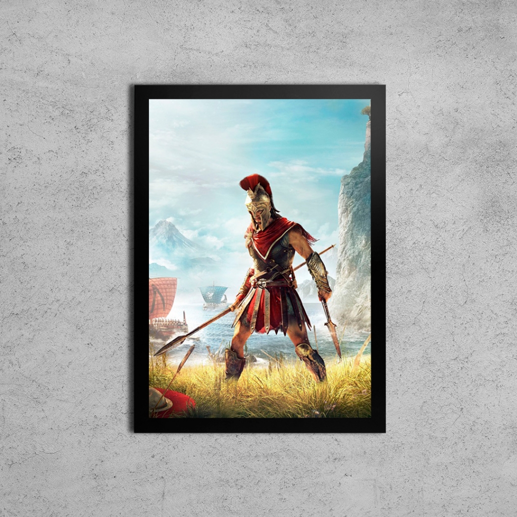 Quadro Gamer Decorativo Assassins Creed Com Moldura 30x40cm Shopee Brasil