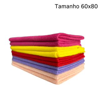 Pano de chao Microfibra grande 60x80 Kits c/ 10 - toalha gigante de limpeza em Geral Multiuso