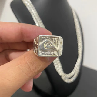 Dedeira Em Prata 925 Anel Masculino Prata Quiksilver