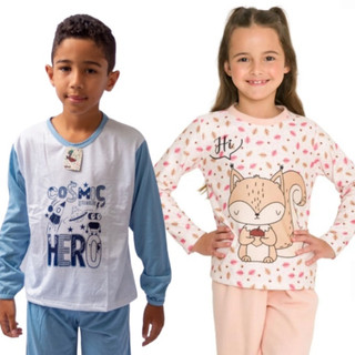 Pijama Infantil Menino I Pijama Infantil Menina ( Inverno ) em Oferta na Shopee
