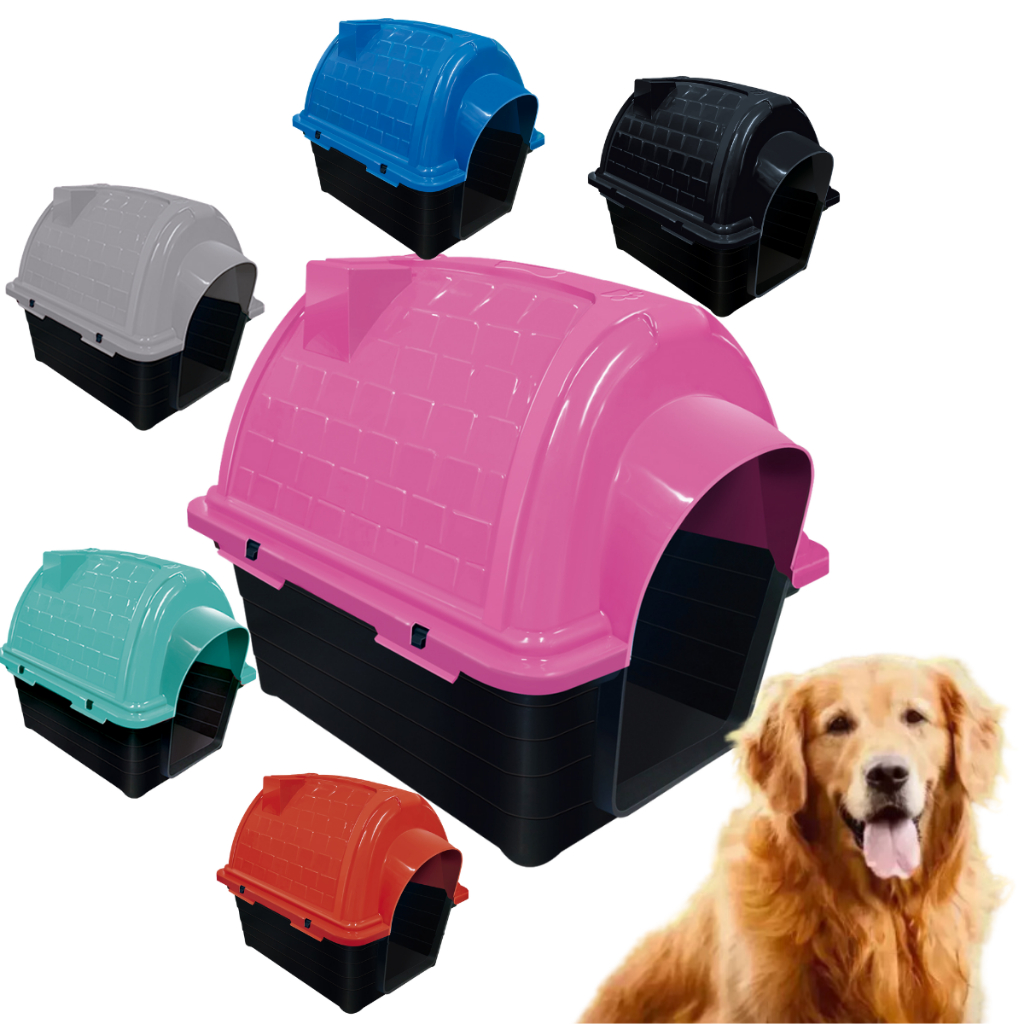 Casinha Cachorro Médio N5 Casa Iglu Pet Com Proteção Raios UV Furacão Pet