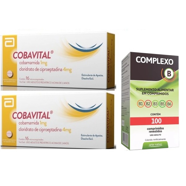 Cobavital 32 microcomprimidos com Complexo B 100 comprimidos ...