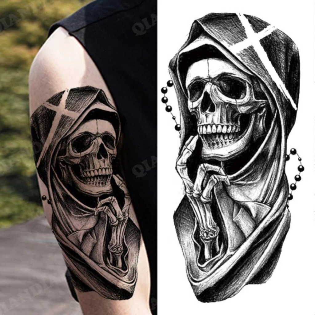 tatuagem de caveira em Promoção na Shopee Brasil 2024