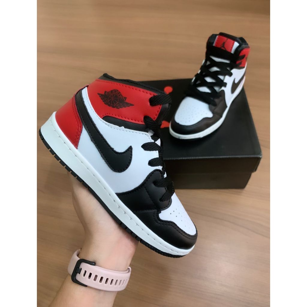 Tênis Botinha Jordan 1 Infantil Menino Menina Unissex Escolar Creche Promoção