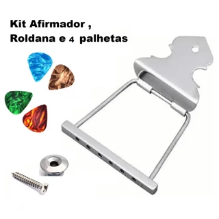 Cordal Afirmador Cromado Para Violão 6 Cordas Rabicho C/ Roldanas em Oferta na Shopee