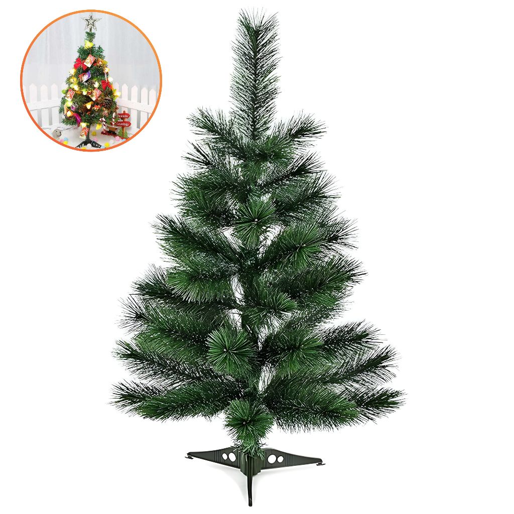 Árvore Pinheiro Natal Pequena 90cm Verde/nevada/br-simples - Christmas  Trees - AliExpress