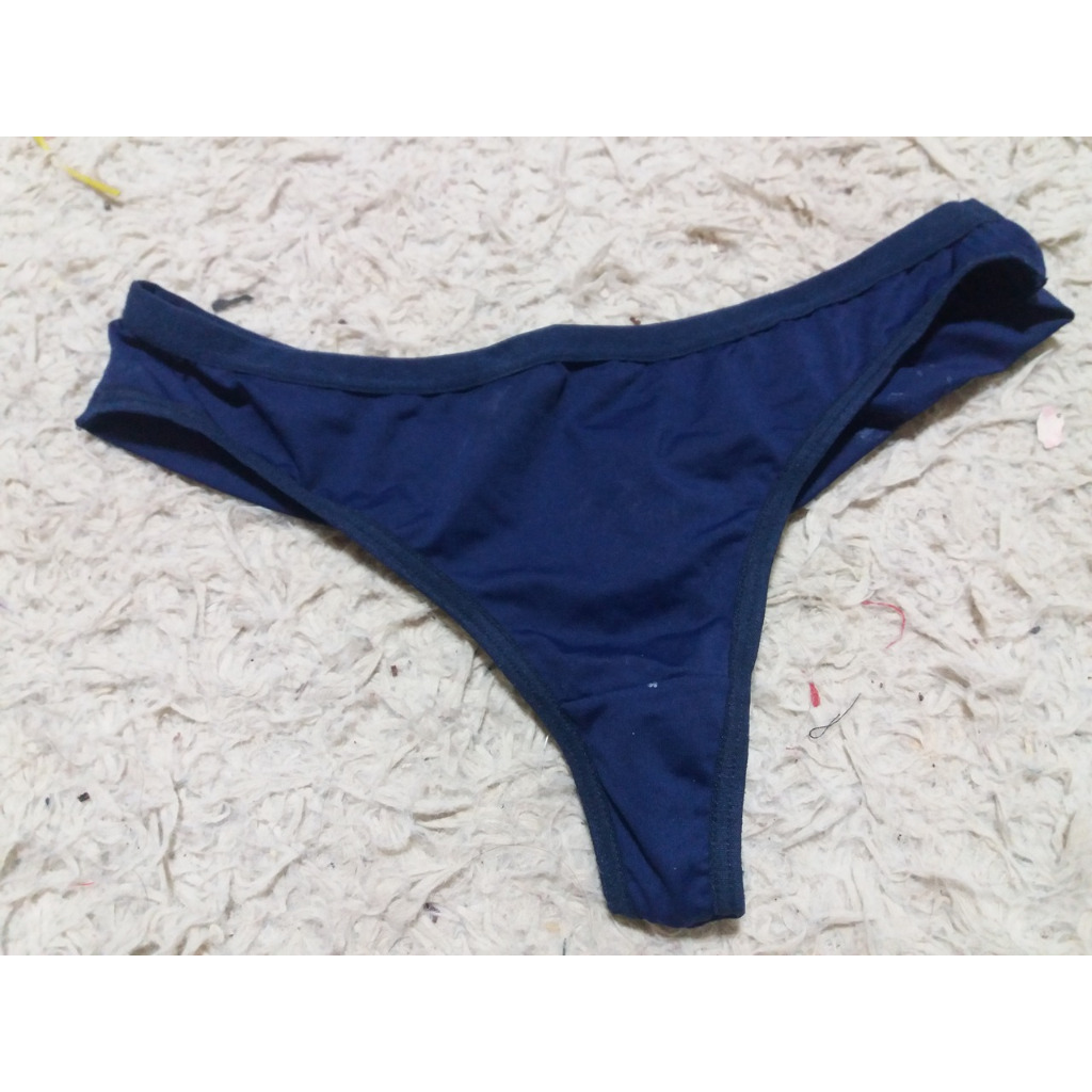 CALCINHA USADA FIO DUPLO AZUL MARINHO