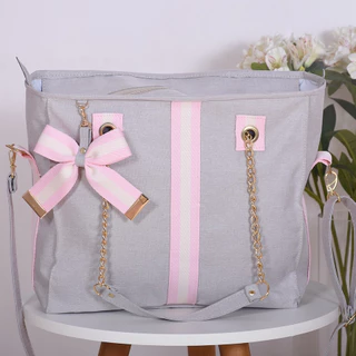 Bolsa Mãe Maternidade Madrid Off/Rosa - 01 Peça