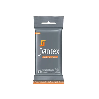Preservativo Camisinha Jontex Ereção Prolongada Latex de Borracha 6 Unidades com Aroma Agradável