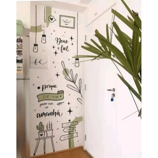 Papel de Parede Adesivo Lavável Frases Personalizado Lettering