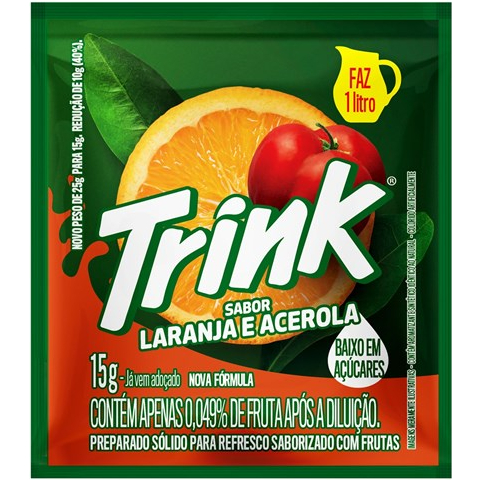 Suco Trink Caixa com 15 unidades Laranja Acerola 15g